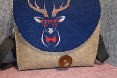Tasche  Hippster Hirsch mit roter Brille